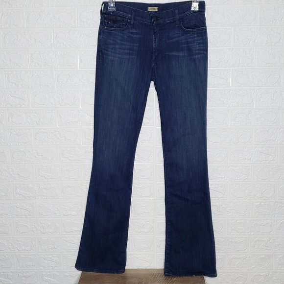 LIKE NEW TRUE RELIGION BECCA MID RISE BOOT CUT DARK BLUE WASH DENIM JEANS - Picture 3 of 7